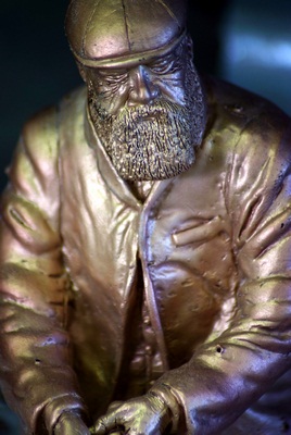 The cleaned up Bronze Sculpture prior to patination